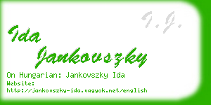 ida jankovszky business card
